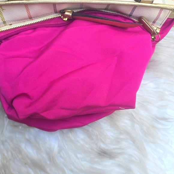 COACH WHITE PLAID HERITAGE TATTERSAL BAG PURSE TOTE No.K1173-F19174 - Picture 12 of 17